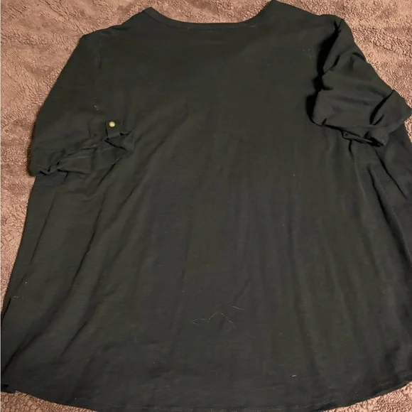 croft & barrow Black Women's Plus 3X Knit Top - Picture 4 of 4